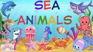 Sea Animals for kids  Aquatic Animals Names and videos English Vocabulary [upl. by Atiek82]