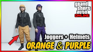 UPDATED GTA 5 HOW TO GET ORANGE amp PURPLE JOGGERS  BULLETPROOF HELMETS AFTER PATCH 168 XBOX [upl. by Norreg]