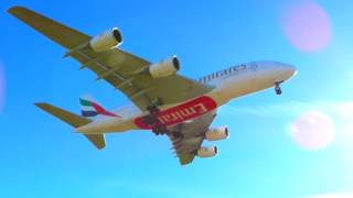 first  Hard Landing Emirates Airbus A380900 [upl. by Dranyar]