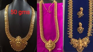 Gold Long Haram Designs With Weight In Grams [upl. by Zanlog]