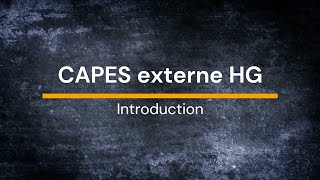 CAPES externe HG  0 Introduction [upl. by Sanburn441]