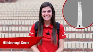 NC State University Campus Tour  Hillsborough Street with Alli [upl. by Ron]