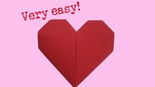 Fold heart  very easy way  how to make a paper heart  folding [upl. by Branch]