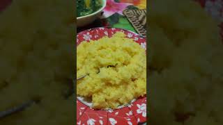 Lets eat Yellow Corn Rice gulay monggo tuyo food youtubeshorts shortsvideo childlesscouple [upl. by Imuya973]