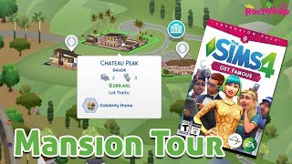 The Sims 4 Get Famous Chateau Peak Tour Mansion on 64x64 lot [upl. by Dlabihcra]