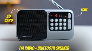 Check This Unique Bluetooth Speaker 🔥 Amkette Pocket Mate Review FM Radio  USB  SD Card [upl. by Etiuqram]