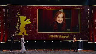 Isabelle Huppert receives the Honorary Golden Bear  Berlinale 2022 [upl. by Yerxa513]