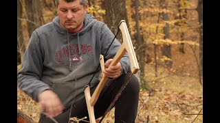 Making a frame saw  bucksaw for Bushcraft and Woodworking  DIY  power tools  fastway [upl. by Gaal]