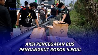 Petugas Bea Cukai Gerebek Bus Mengangkut Ratusan Ribu Batang Rokok Ilegal [upl. by Akcired]