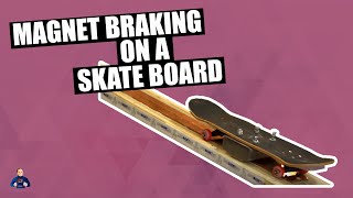 Magnet Braking on a Skateboard [upl. by Neenaej540]