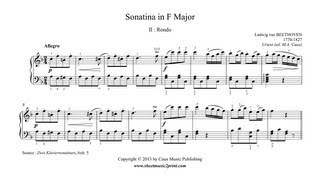 Beethoven  Sonatina in F Major Anh 5  Rondo [upl. by Nuahsyar]