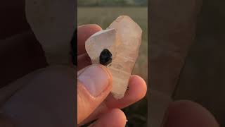 Himalayan Quartz with Schorl inside quartz healing stone viralvideo youtube rocks geology [upl. by Leirbaj]