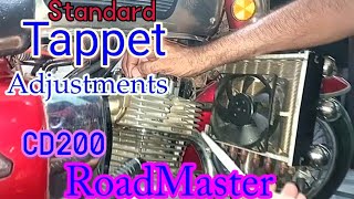 Tappet adjustment of honda cd200 roadmaster bike tappet maintenance camshaft rocker bush [upl. by Kemppe100]