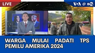 Laporan VOA untuk BTV Warga Mulai Padati TPS Pemilu Amerika 2024 di Arlington Virginia [upl. by Savior]