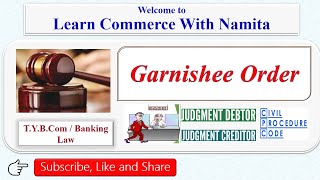 Garnishee OrderJudgement Debtor Creditor Banking JAIIBPOClerk Exam TYBCOM Banking Law [upl. by Ziza693]