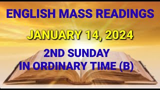 JANUARY14 2024 ENGLISH MASS READINGS  SECOND SUNDAY IN ORDINARY TIME YEAR B [upl. by Ormsby]