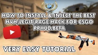 How to install amp inject best hvhlegitrage hack for csgo  pphudbeta [upl. by Richarda]