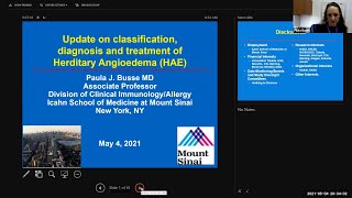 Update of Classification Diagnosis and Treatment of Hereditary Angioedema HAE [upl. by Jeconiah]