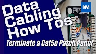 How to Terminate a Cat5e Patch Panel Cat5e Punch down [upl. by At33]