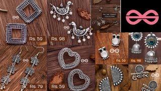 Everstylish haul oxidised jewellery haul  everstylish earring under100 rs Everstylishcom [upl. by Edgard114]