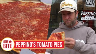 Barstool Pizza Review  Peppinos Tomato Pies Chalfont PA [upl. by Annaoy635]