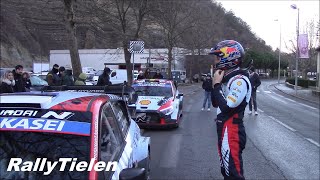 WRC Rallye MonteCarlo 2024 Before Start of Stage  Drivers Put Helmet On  Tyre warming  Full HD [upl. by Chaffin848]