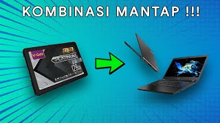 TUTORIAL CARA PASANG SSD DI ACER TRAVELMATE P214 SERIES  JADI MAKIN KENCENG PAKAI SSD [upl. by Porett]