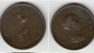 1807 UK Penny Coin VALUE  King George III UK penny [upl. by Emiatej147]