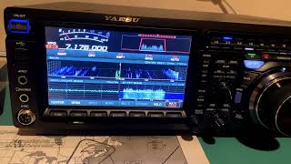 Ham Radio  Yaesu FTDX101D  Listening to Valencia Spain station from NH [upl. by Hoeg]