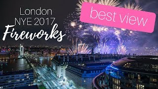 London NYE 2017 4k fireworks from the best view [upl. by Coniah]