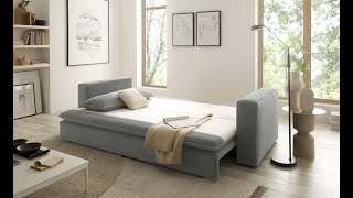 Schlafsofa quotPesaroquot 3Sitzer Sofa mit Bettfunktion [upl. by Hamann]