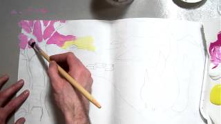 Fauvism Landscape Painting quotbig shapes with bright colorsquot part 27MOV [upl. by Ackerman]