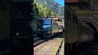 🚂 Klänge in den Alpen Die Ae 66 11411 durchquert den Bhf Wassen und pfeift auf der Gotthardbahn 🎶 [upl. by Gerrie]