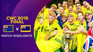 Cricket World Cup 2015 Final Australia v New Zealand  Match Highlights [upl. by Piggy]