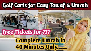 Golf cart for umrah  Golf cart for tawaf  Golf cart charges  Free Golf Cart golfcart umrah [upl. by Loring527]