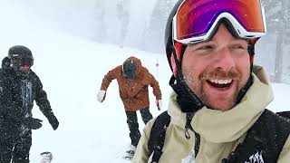 First Powder Day Snowboarding with Casey Willax [upl. by Tor120]