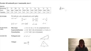 Matte 1a 1b 1c HUR ANVÄNDER MAN FORMELBLADET [upl. by Vipul351]