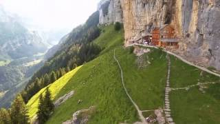 Ebenalp  Appenzeller Alps  Aescher Berggasthaus  Drone Places to see in Switzerland  1 [upl. by Deegan]