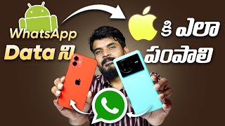 How to Transfer Whatsapp Data From Android Phone To iPhone  in Telugu [upl. by Ebeohp653]