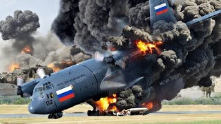 13 minute ago the Russian C130J plane carrying 7 generals exploded while taking off [upl. by Weider]