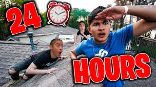 24 HOUR OVERNIGHT Challenge on ROOF IBP MANSION [upl. by Gurolinick638]