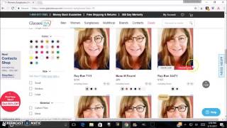 Find your favorite frames on GlassesUSAcom Virtual Mirror Tutorial [upl. by Aliuqahs]