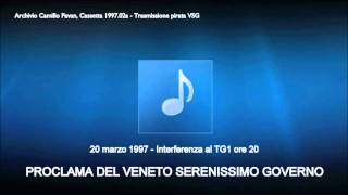 Serenissimi interferenza al Tg1 Rai ore 20 del 2031997  Registrazione audio [upl. by Rysler874]