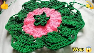 Wow 🥰 Easy and Beautiful Thalposh Crochet  how to crochet big thalposh easy  New crosia design [upl. by Hailat]