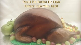 Pastel En Forma De PavoTurkey Cake Facil [upl. by Canfield516]