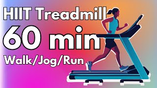 60 Min HIIT Treadmill Workout for 10000 Steps [upl. by Eannaj311]