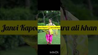 janvi Kapoor 🆚️ sara ali khan shorts viral music song bollywood fashion love suit kathumela [upl. by Aikmat]