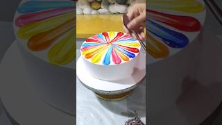 Rainbow Colour Cake Design 🌈  Cake Recipe shorts youtubeshorts virslshorts [upl. by Sibilla919]