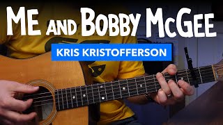 Me and Bobby McGee Kris Kristofferson – playalong cover with lyrics chords and strumming [upl. by Yoj170]