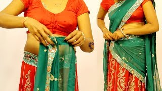 How to Wear a Half Saree and Look Stunning  New look [upl. by Hy]